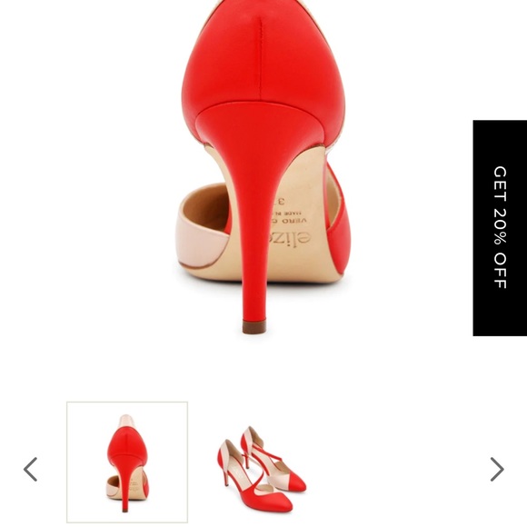 Elizee Italian Leather Shoes. Size 40 EU / 9 US – Brand New in Box.Crimson/beige - Picture 3 of 13